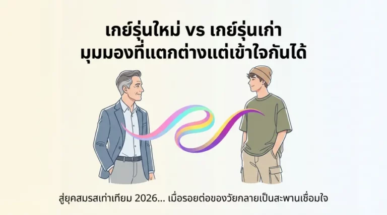 เกย์รุ่นใหม่ vs เกย์รุ่นเก่า มุมมองที่แตกต่างแต่เข้าใจกันได้